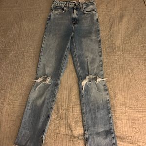 Zara Side Split Jeans